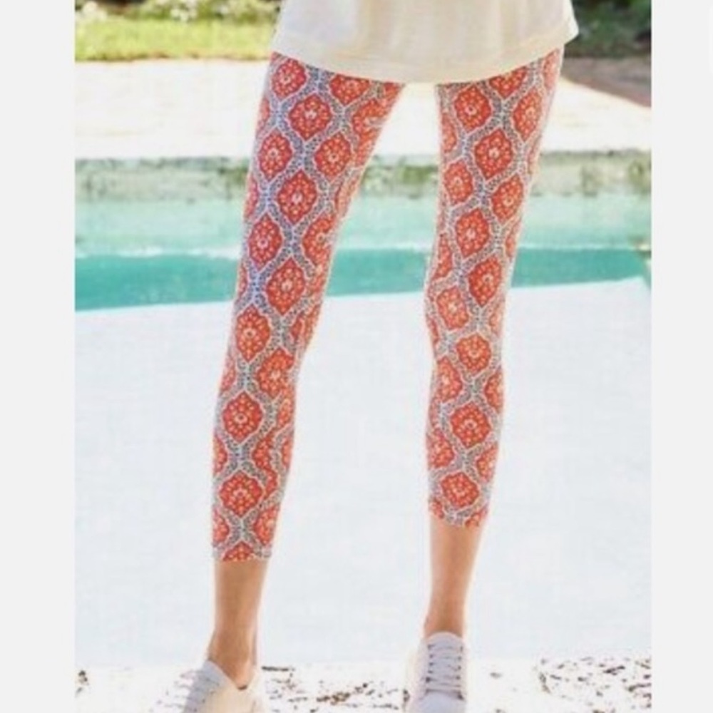 Matilda Jane Orange and White Printed Capris
